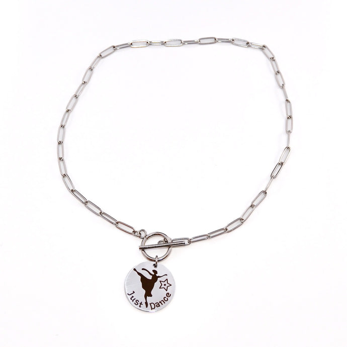 Stainless Steel Dance Toggle Necklace