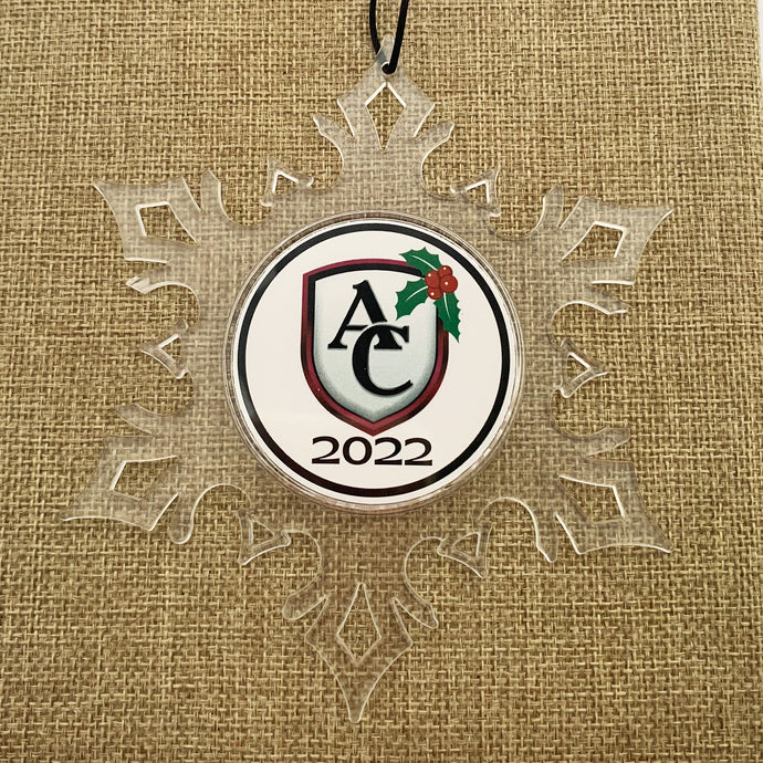 personalized Archbishop Curley acrylic snowflake ornament