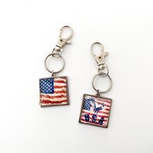 custom stainless steel USA patriotic keychains