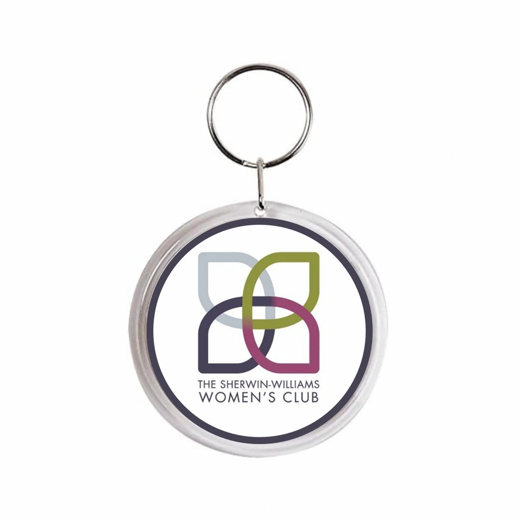 personalized Sherwin Williams womens club acrylic photo keychain