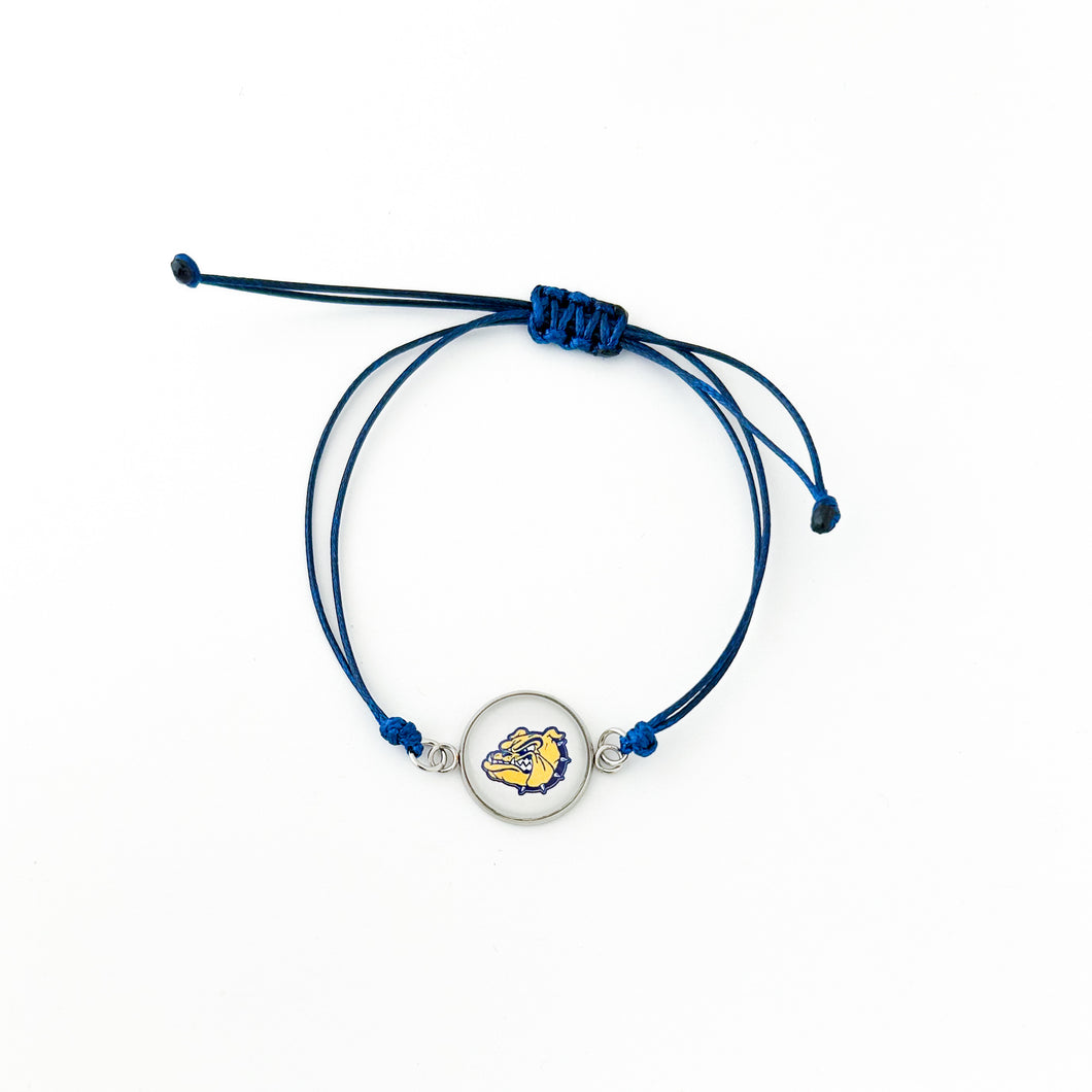 custom olmsted falls bulldogs blue adjustable cord bracelet