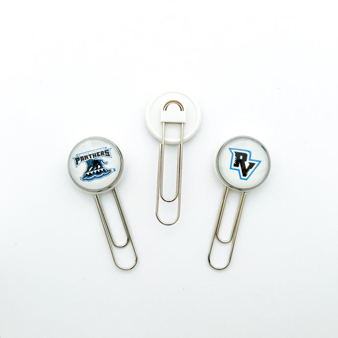 custom River Valley high school paper clips and book marks