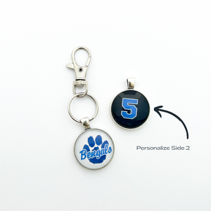 custom personalized Blaine Bengals two sided keychain