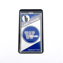 custom personalized walled lake western marching band luggage bag tag