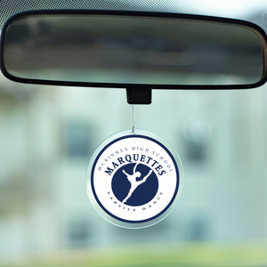 custom mckinney high school marquettes acrylic disc rear view mirror accessory