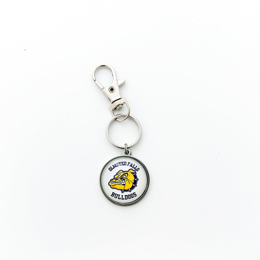 custom stainless steel olmsted falls bulldogs keychain