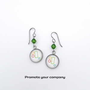 Custom Logo Graphic Earrings