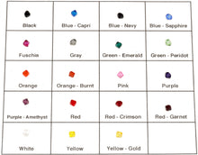 4mm Swarovski crystal bicone beads color chart