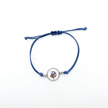 custom walled lake central vikings adjustable blue cord bracelet