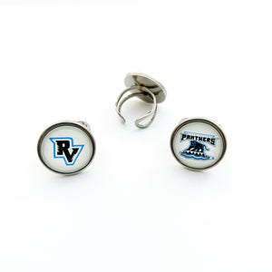 custom stainless steel River Valley panthers adjustable statement rings