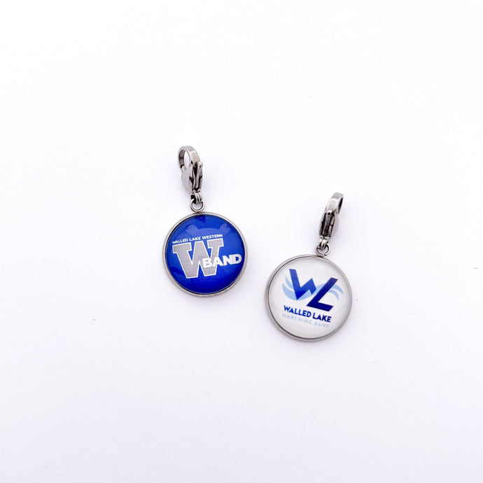 custom stainless steel walled lake western marching band zipper pulls