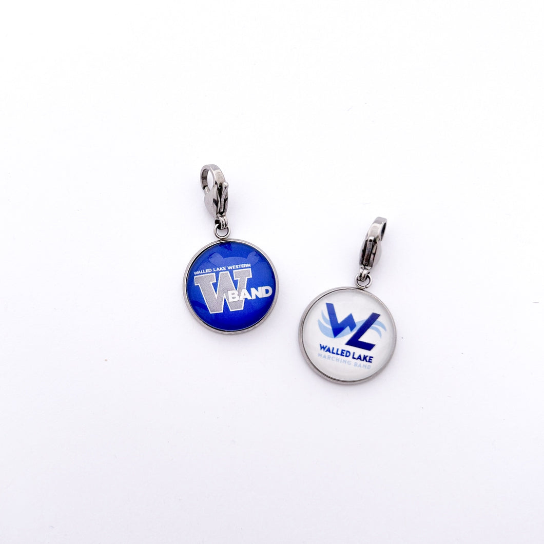 custom stainless steel walled lake western marching band zipper pulls