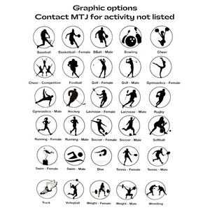 various sports silhouette graphics