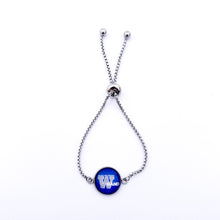 custom walled lake western marching band stainless steel adjustable slider bracelet