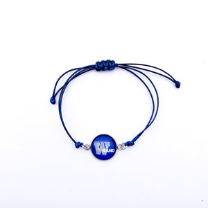 custom walled lake western marching band blue adjustable cord bracelet