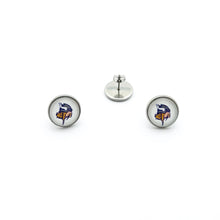 custom stainless steel walled lake central vikings stud earrings