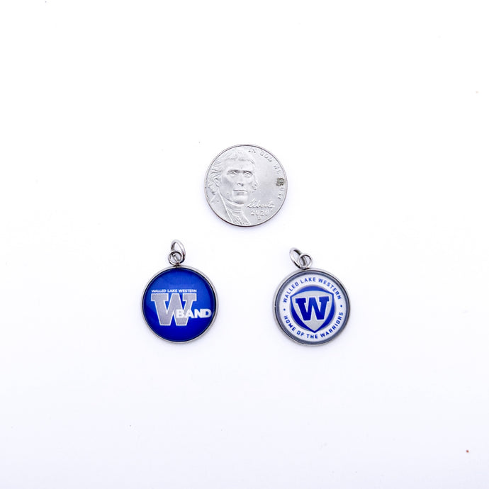 custom stainless steel walled lake western marching band charms