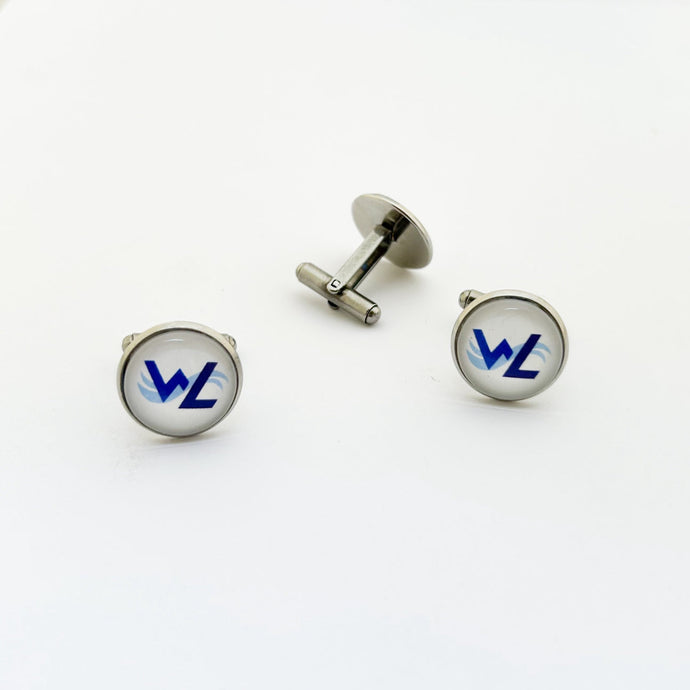 custom stainless steel walled lake marching band cuff links