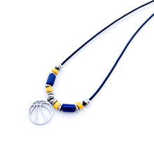 Leather Cord Basketball Necklace