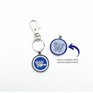 custom personalized two sided walled lake marching band keychain