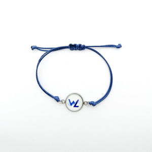 custom walled lake marching band blue adjustable cord bracelet