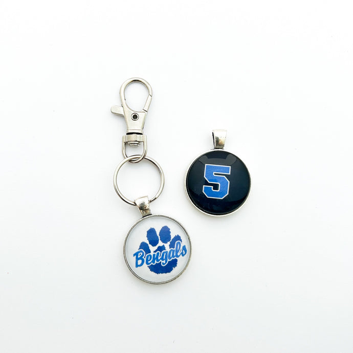 custom personalized Blaine Bengals two sided keychain