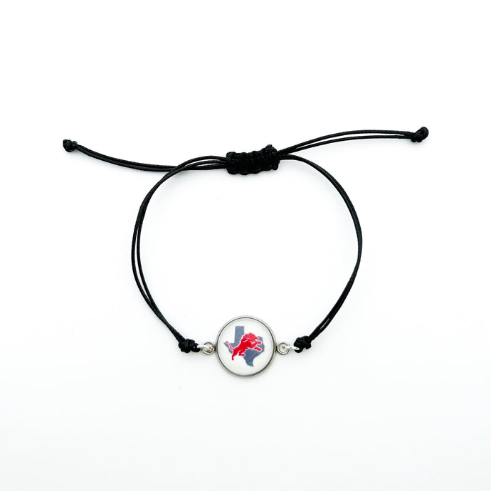 custom Ponder high school adjustable cord bracelet with black cord