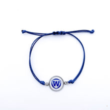 custom walled lake western marching band blue adjustable cord bracelet