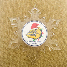 custom olmsted falls bulldogs acrylic snowflake christmas ornament