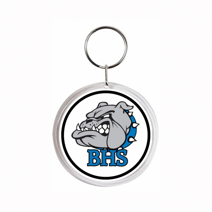 custom personalized Belgreen high school bulldogs acrylic photo keychain