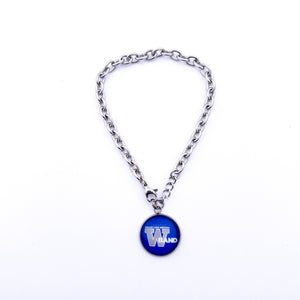 custom stainless steel walled lake western marching band charm bracelet