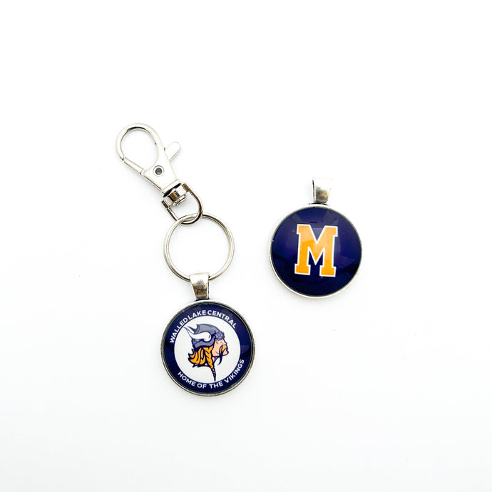 personalized Walled Lake Central high school keychain