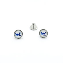 custom stainless steel walled lake marching band stud earrings