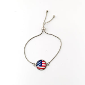 Custom Adjustable Stainless Steel Logo Bracelet