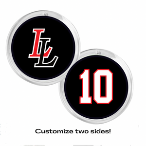 Personalized Lovejoy Leopards acrylic photo disc ornaments