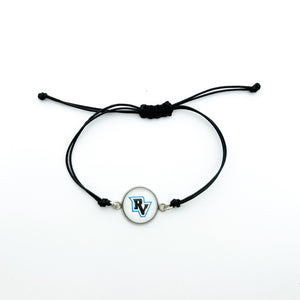 custom River Valley Panthers adjustable cord bracelet in black