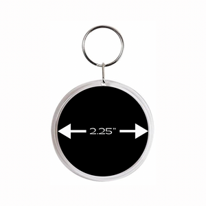 2.5" round acrylic photo keychain