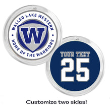 Personalized Walled Lake Western acrylic photo disc ornament