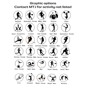 silhouette graphics of various sports