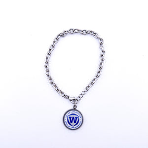 custom stainless steel walled lake western charm bracelet