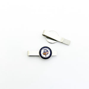 custom stainless steel walled lake central vikings tie clip