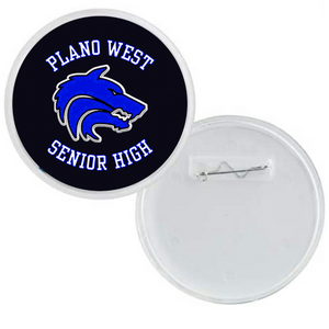 Personalized Plano West acrylic photo button