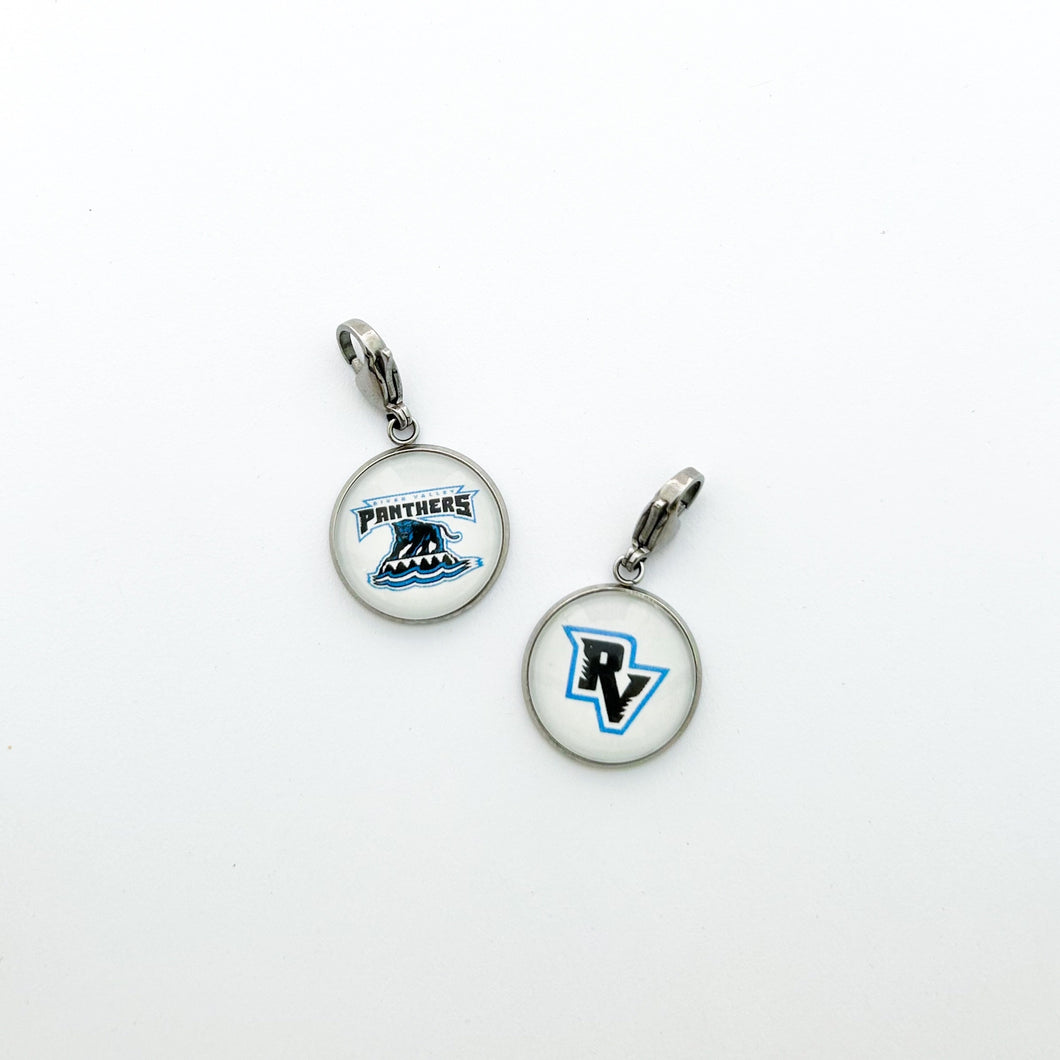 custom River Valley Panthers stainless steel zipper charm pulls