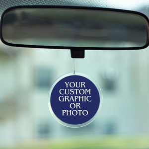 custom acrylic disc rear view mirror accessory