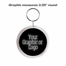custom 2.25" round acrylic photo logo keychains