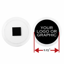 custom acrylic photo magnet measuring 2.25" in diameter