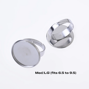 blank stainless steel adjustable ring bezels