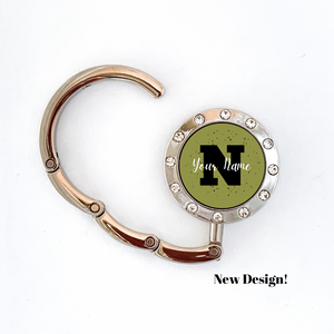 personalized purse hook in green