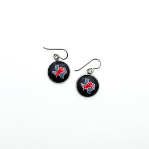 custom Ponder high school drop earrings