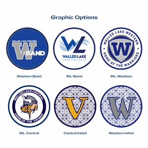 various walled lake western marching band central vikings and western warriors logos and graphics